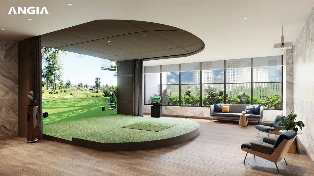 phòng tập golf tại the gió riverside