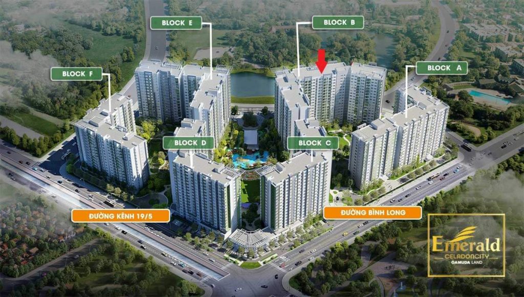tổng thể khu emerald celadon city