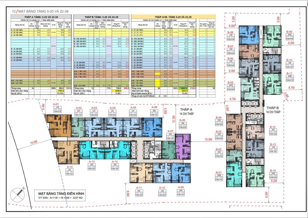 mặt bằng A&T sài gòn riverside
