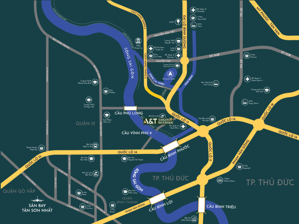 vị trí A&T sài gòn riverside