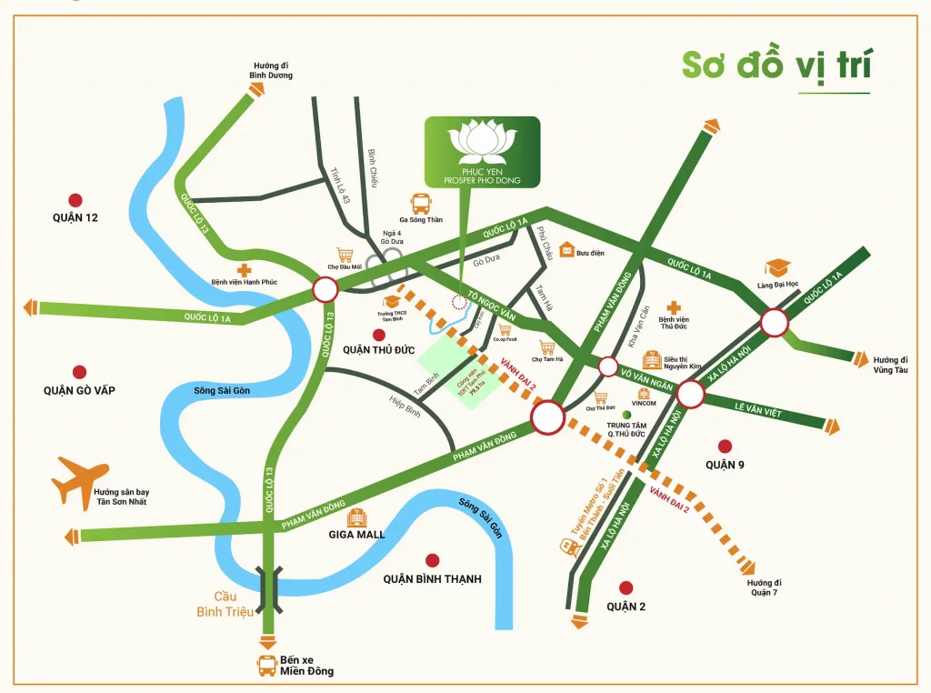 vị trí dự án căn hộ prosper phố đông
