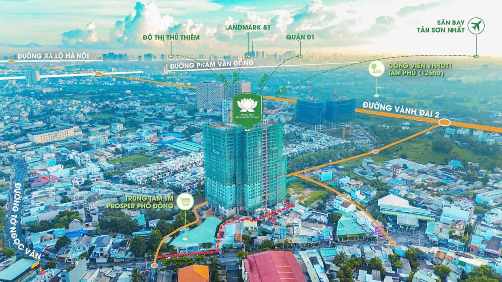 mặt bằng dự án căn hộ prosper phố đông