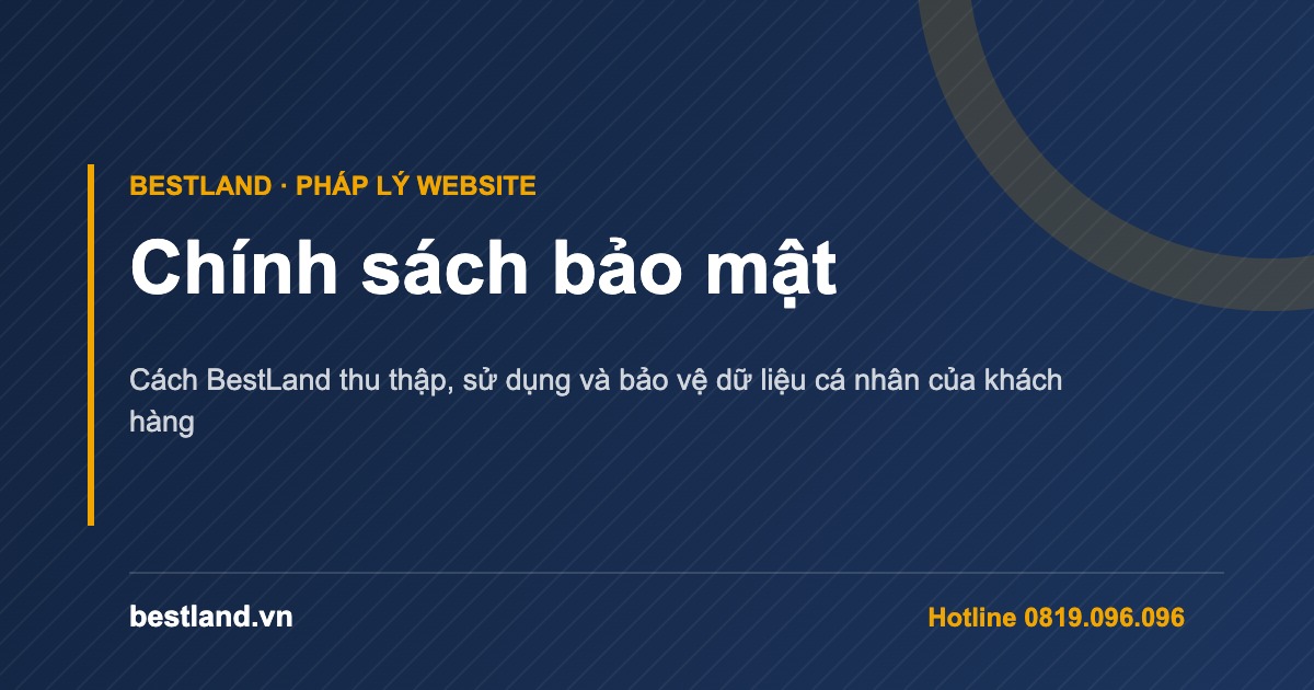 Ảnh bìa trang Chính sách bảo mật của BestLand Việt Nam
