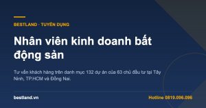 Tuyển dụng nhân viên kinh doanh bất động sản (Sale) tại TP.HCM